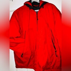 American Eagle Outfitters Men's Bold Red Raincoat